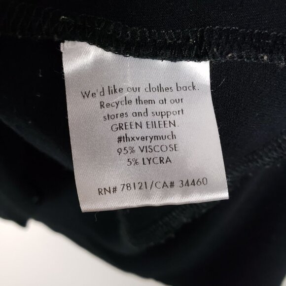 Eileen Fisher Asymmetrical Slant Hem Tank Top Black Viscose Tunic Size Small - Picture 5 of 8